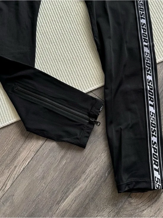 DIESEL Sport 55DSL Black Leggings - Picture 2 of 11